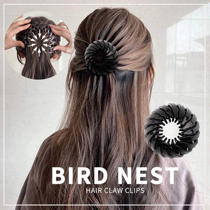 Bird Nest Magic Hair Clip,  3 Pcs Lazy Bird'S Nest Plate Expandable Bun Maker Curling Ponytail Holder and Hair Accessories for Women and Girls