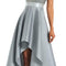 Women'S Glitter V-Neck A-Line High-Low Satin Prom Dress Ball Gowns for Women 00667