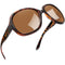 Oversized Polarized Women Sunglasses, Ladies Vintage Big Frame Sun Glasses Shades (Leopard Brown)